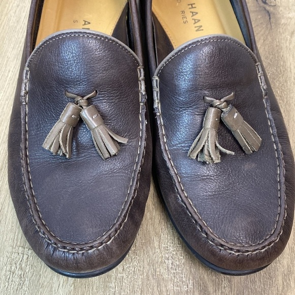 Cole Haan Men\'s Brown Leather Tassel Loafers size 8.5 main image 5